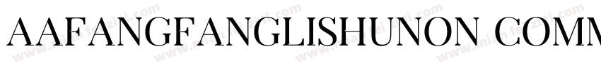 AaFangfanglishuNon CommercialUse字体转换